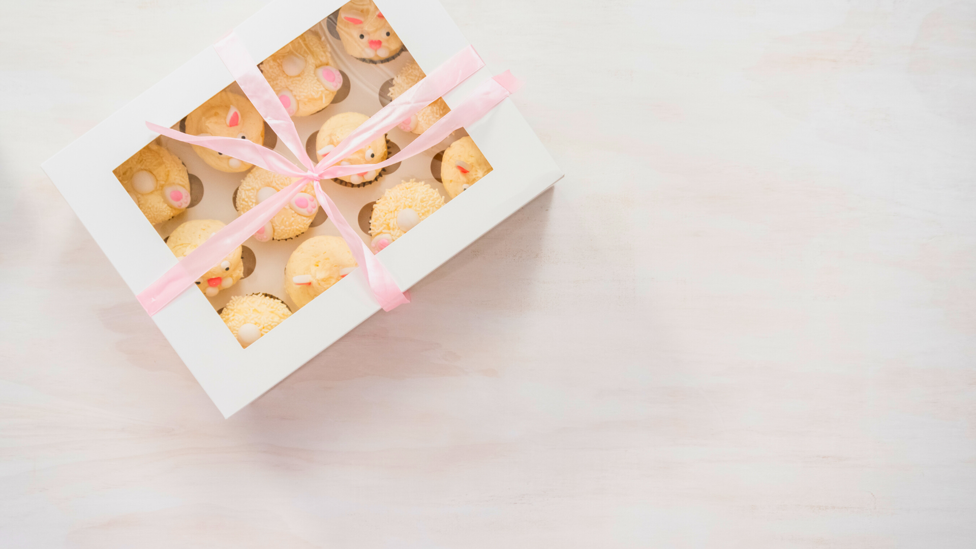 bunny cupcake gift box