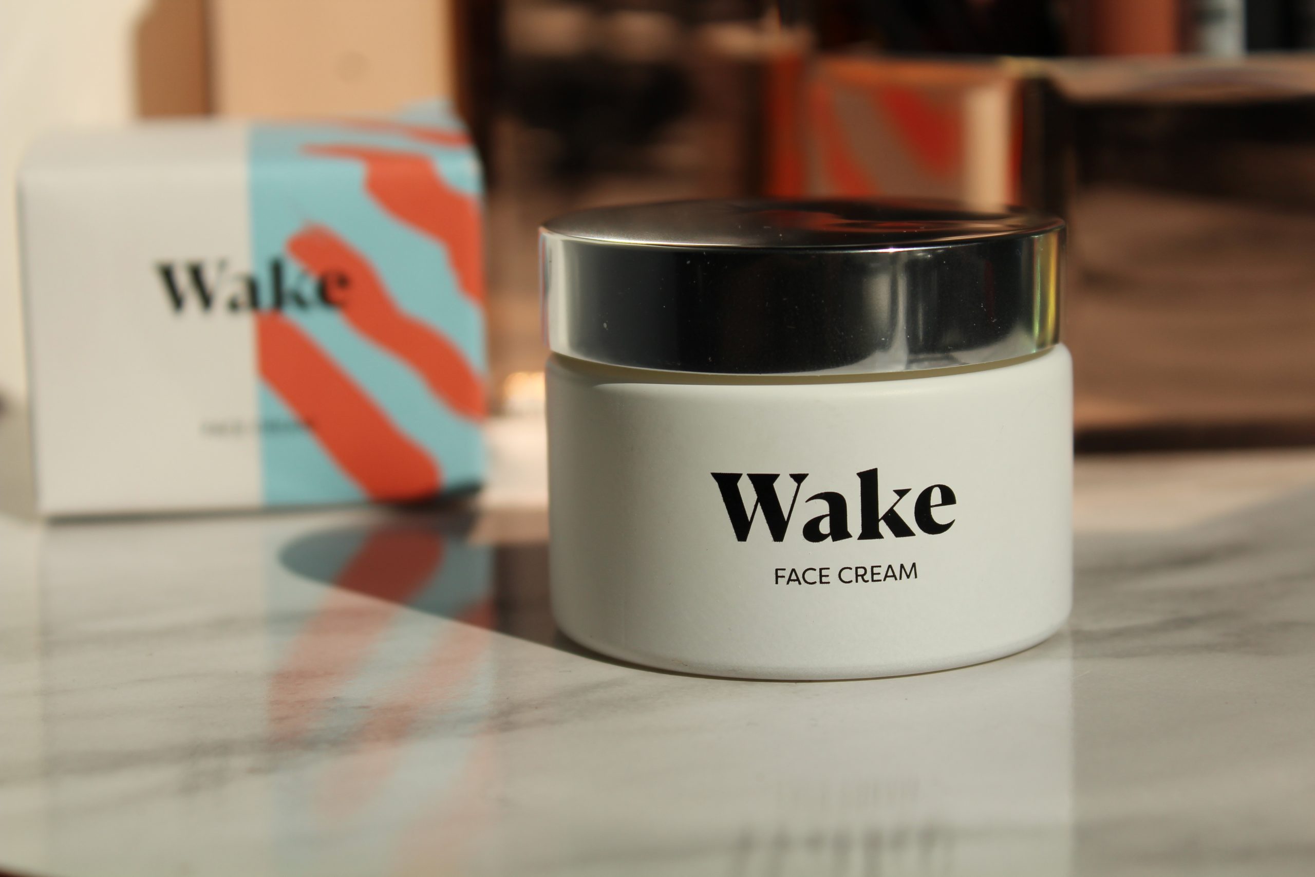 Wake Skincare Cream jar flatlay